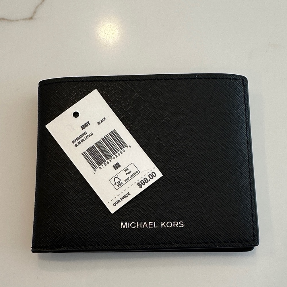 Michael Kors Andy Leather Slim Billfold Wallet